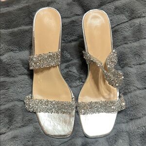 Elegant Silver Women's Sandals
